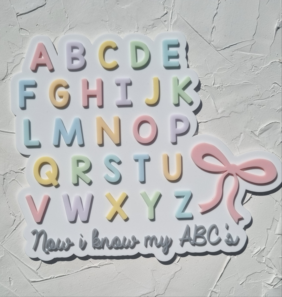 Alphabet Plaque - Preset Colours